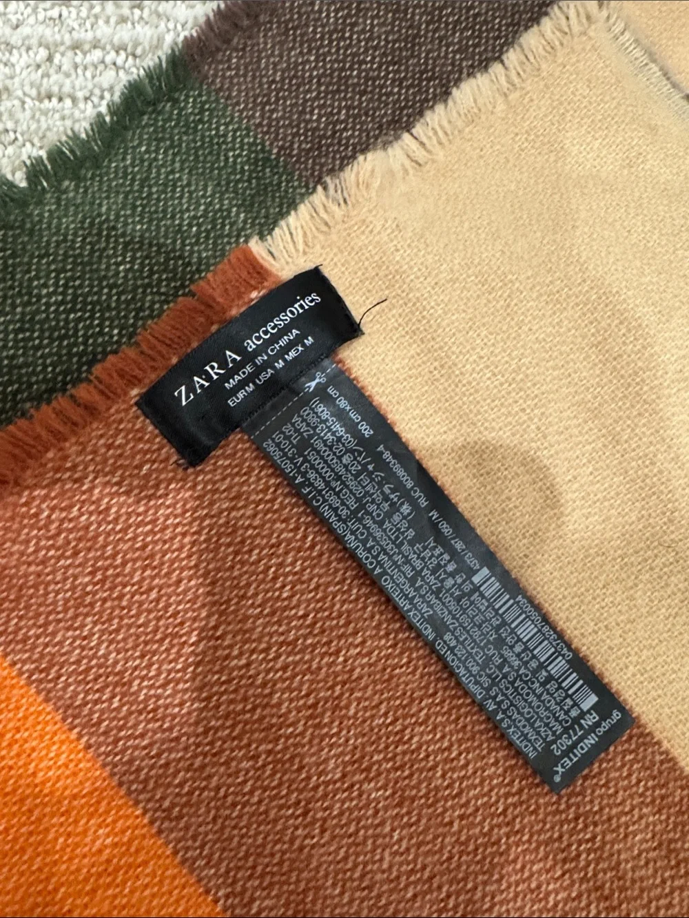 Zara • Color Block Blanket Scarf Accessory